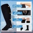 thumbnail image 3 of HLONK Chaussettes de Compression Grande Taille Chaussettes de Compression Grande Taille pour Femmes et Hommes M-edical Mollet Extra Grand Chaussettes de Compression en Nylon, 3 of 7