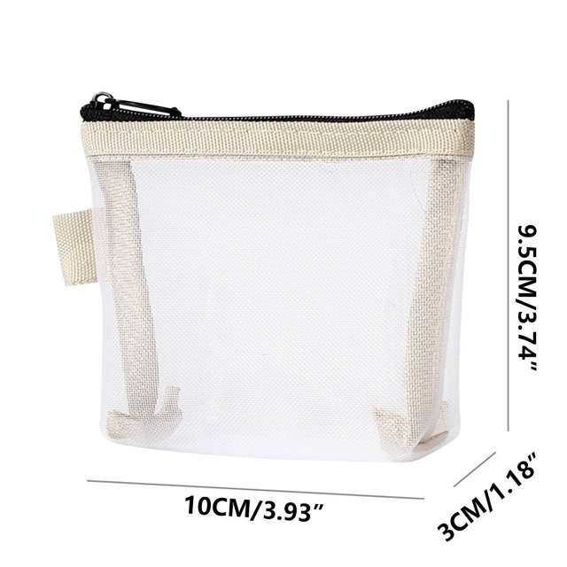 Small Cosmetic Bag,Small Travel Bag Cosmetic Mesh Storage Bag Portable Travel Compact Lipstick Storage Bag Key Card Zipper Bag Cosmetic Travel Bag,Travel Cosmetic Bag,Large Storage Bags