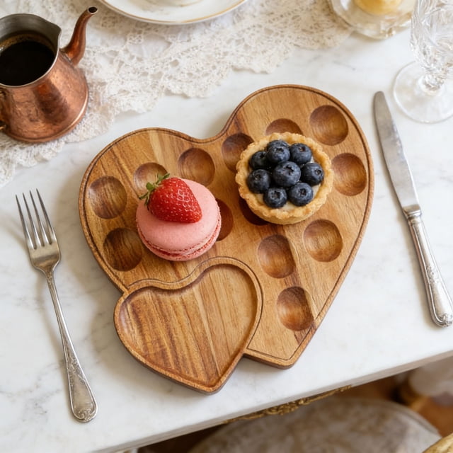 Purpose Wooden Serving Board And Egg Tray With Handle For Cheese Platter Reusable Craftsmanship Kitchen And Outdoor Use