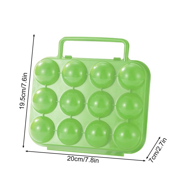 Birdeem Plastique d'Extérieur Portable Camping 12 Oeufs Porte-Oeufs Contenant Étui Porte-Oeufs Support Boîte de Rangement pour Oeufs Étui avec Poignée