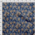 thumbnail image 4 of oneOone Tissu Polyester Spandex Bleu Moyen Tissu de Robe Tropicale Tissu Imprimé au Mètre 56 Pouces de Large, 4 of 4