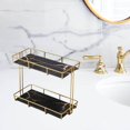 thumbnail image 3 of Storage Rack Multi-layer Storage Box Perfume Cosmetics Multi-layer Holder Jewellery Container Basket S Double Layer Black, 3 of 8