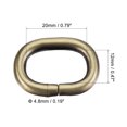thumbnail image 2 of Unique Bargains Boucles Ovales en Fer Ton Bronze, Lot de 10, 2 of 4