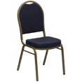 thumbnail image 2 of Bowery Hill Fabric/Metal Dome Back Banquet Stacking Chair in Blue, 2 of 11