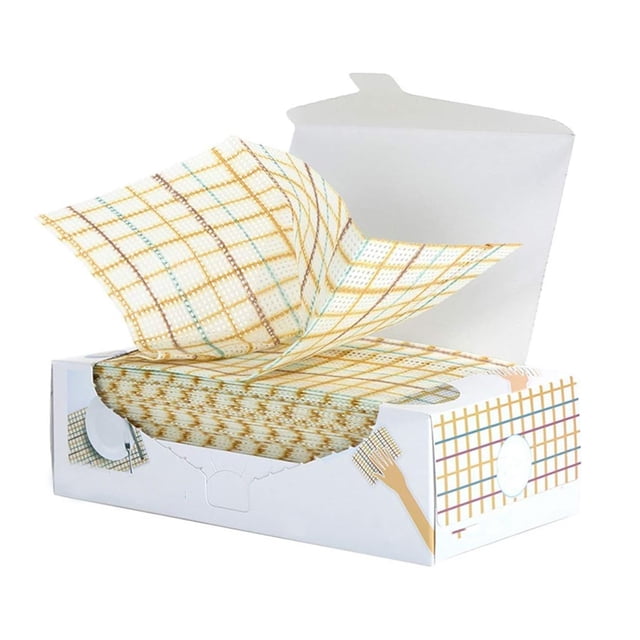 Viscose Reusable Paper Towels, Nonstick Fiber Absorbent Cleaning Cloth ...