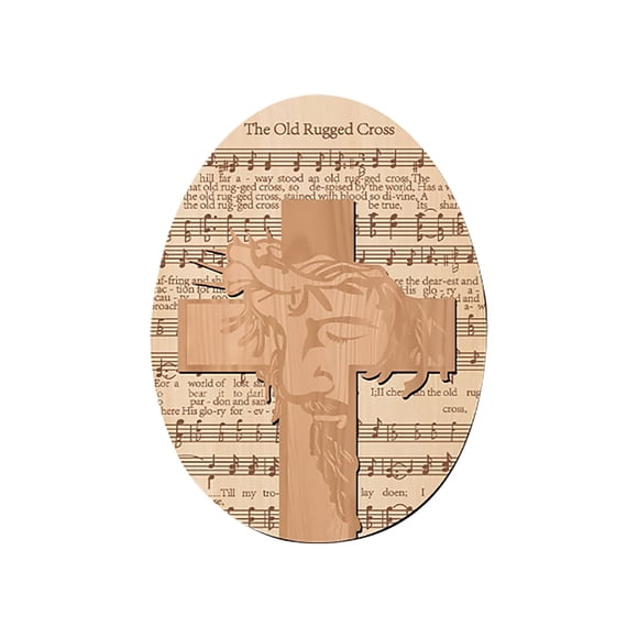 Exquisite Wooden Easter Egg - A Centerpiece for Catholic Easter Celebrations, Ideal for Tiered Trays, Church Shelves, and Desks