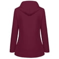 thumbnail image 3 of Dvkptbk Veste à Capuche Femmes Imperméable Unie Manteau de Pluie Extérieur Grande Taille Imperméable à Capuche Coupe-Vent en Liquidation, 3 of 4