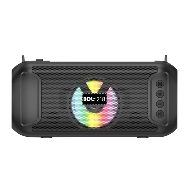 Portable Bluetooth Speaker With 5 W Output, 1200 mAh Power Bank, Built-in Handle, 10 m Range, Black Blue Red