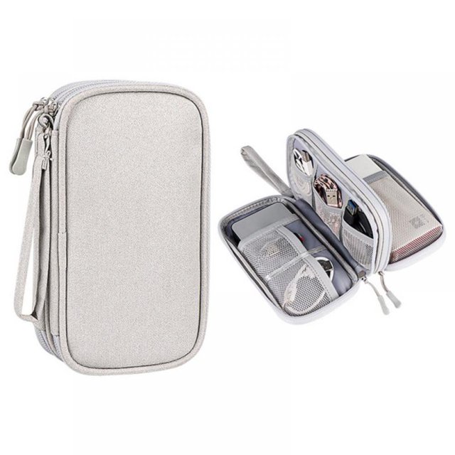 Portable Cable Organizer Bag Travel Cord Organizer Pouch Small Electronics Accessories Bag Tech Cord Storage Pouch for Cable Charger Drive Earphone USB SD Card