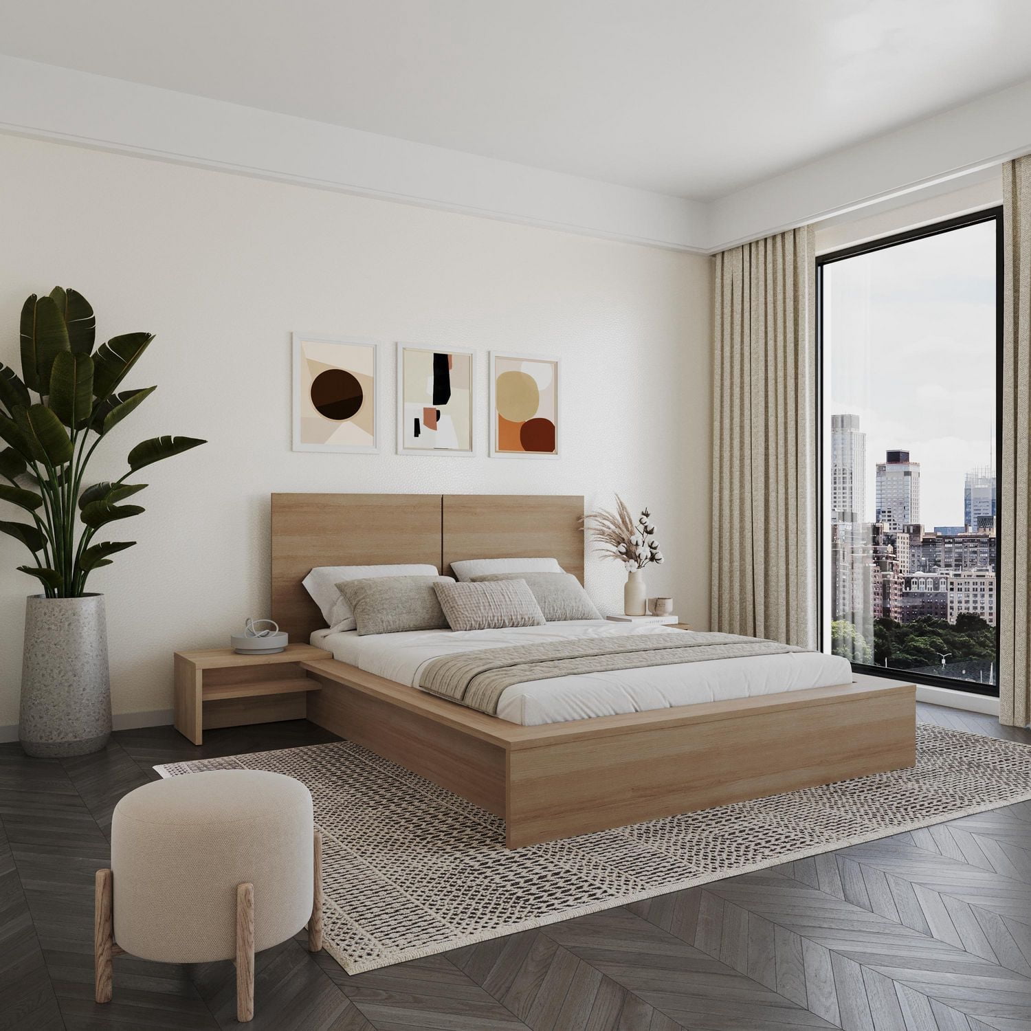 Marcy 4 Piece Bedroom Set with Bed