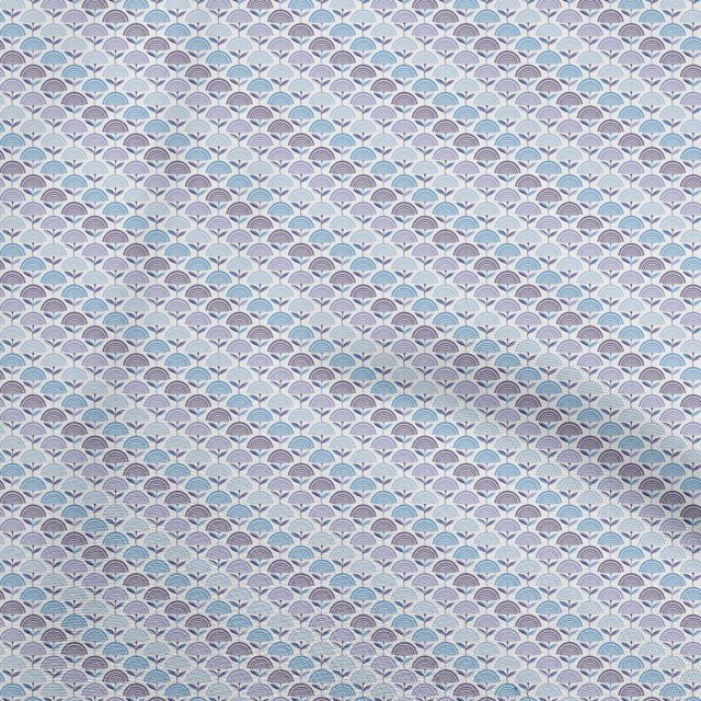 oneOone Rayon Blue Fabric Asian Fabric For Sewing Printed Craft Fabric By The Yard 56 Inch Wide