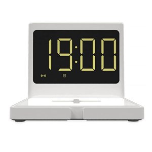 MesaSe 3 en 1 15W Chargeur sans fil Fast Wireless Recharge Pad Réveil pour 11 pour le blanc