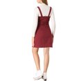 thumbnail image 3 of INSPIRE CHIC Women's Spring Summer Adjustable Strap a-Line Jeans Denim Dress XS Wine Red, 3 of 7