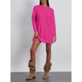 thumbnail image 4 of Faithtur Pull Tricoté Automne Hiver pour Femmes Couleur Unie Manches Longues Col Rond Long Tricoté, 4 of 9
