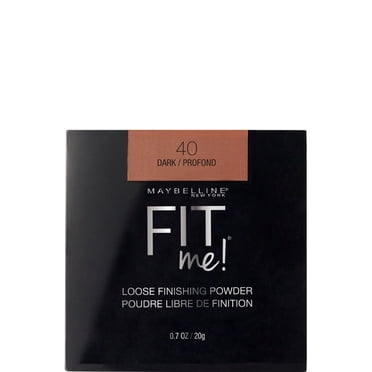 Maybelline New York Fit me Loose Finishing Face Powder, Mineral-based formula, Help control Shine and Smooth Skin, Perfect Finishing Touch to your Makeup Base, Dark, 40, 20 g