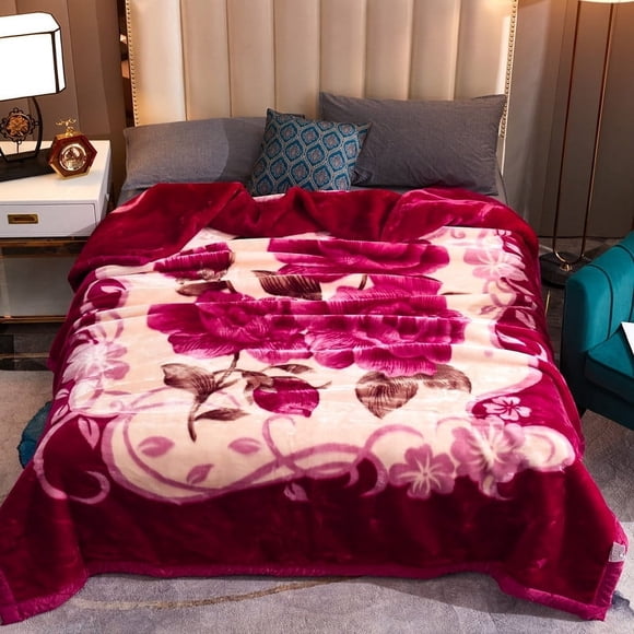 Double-layer thick blanket super soft velvet blanket cover blanket wedding red blanket warm blanket gift