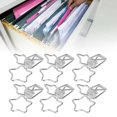thumbnail image 2 of Pinces pour Reliure en Fil Métallique, Serrage Solide Style Simple Multiusage Pinces pour Reliure en Forme d'Étoile Ajourée en Métal Robuste pour Papiers, 2 of 9