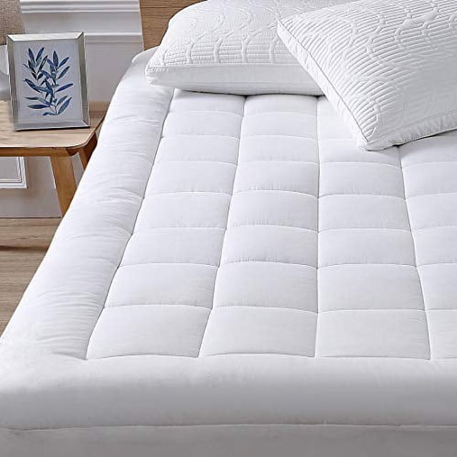 oaskys Cal King Mattress Pad Cover Cooling Mattress Topper Pillow Top with Down Alternative Fill (8-21â€Fitted Deep Pocket California King Size)