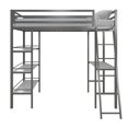thumbnail image 3 of Lit mezzanine en métal Little Seeds Nova avec tablettes, 3 of 8