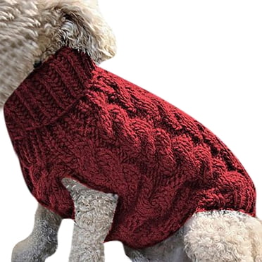 Fashiom Pets Solid Winter Dog Sweater Knitted Warm Sleeveless Pet Clothes
