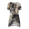 thumbnail image 4 of Hauts d'Été pour Femmes 2023 Coupe Ample Col Rond Manches Courtes T-Shirts T-Shirts Graphiques Étoiles et Rayures Blouses Décontractées et Confortables, 4 of 5