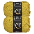 thumbnail image 1 of Unique Bargains Fil Acrylique Jaune Foncé, Lot de 2 Écheveaux de 50 g, 1 of 7