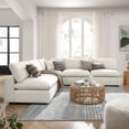 thumbnail image 1 of Modway Commix 5-Piece Down Filled Overstuffed Armless Sectional Sofa in Light Beige, 1 of 10