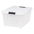 thumbnail image 2 of IRIS 42 L Plastic Storage Box with Buckles, Pearl, 4 Pack, 2 of 9