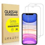 2 Pack for iPhone 11 Screen Protector, 9H Clear Tempered Glass Screen Protector for iPhone 11, Easy Installation, Bubble Free