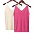 thumbnail image 2 of ManxiVoo Sparkle V Neck Sequin Camisol for Women Stylish Two Piece Set Beige, 2 of 5