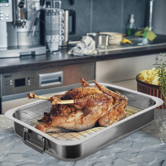 OUNONA 1 Set Rectangular Baking Dish Set with Lids Stainless Steel Storage for Home Bakers