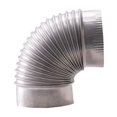 thumbnail image 3 of S SERENABLE 90 degree Stove Elbow Pipe Connector Easily Install for RV Camping Stainless Steel ID 15.3cm, 3 of 9