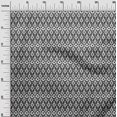 thumbnail image 2 of oneOone Silk Tabby Fabric Ogee Ikat Print Fabric BTY 42 Inch Wide, 2 of 4