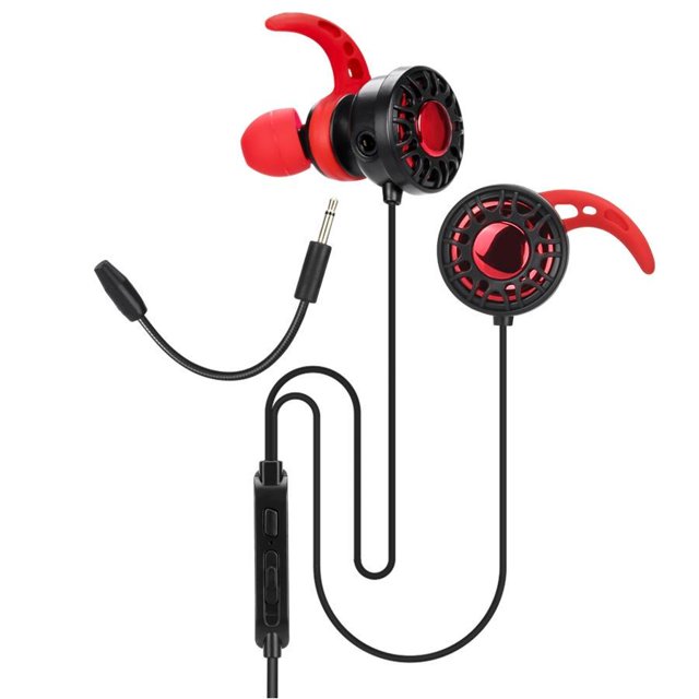 Xtrike Me GE-109 - Casque de Jeu Intra-Auriculaire avec Microphone, Rouge