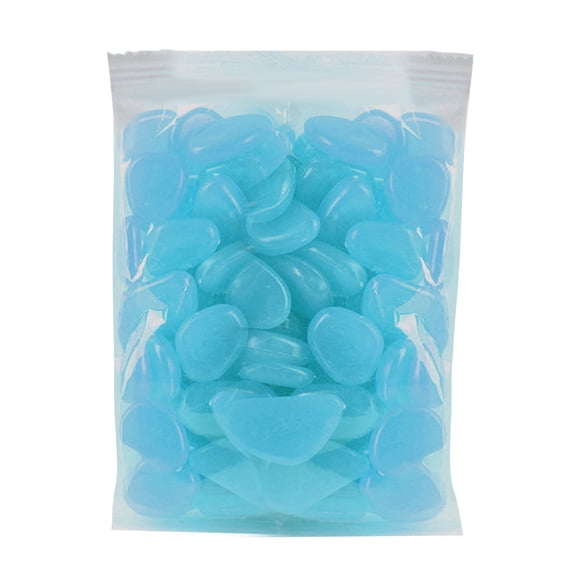 Yeacher 100PCS Glowing Stones For Decorations Fish Tank Aquarium Luminous Stone Indoor Outdoor Zen Garden Stones Rocks Glow in the Dark Pebbles