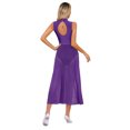 thumbnail image 2 of TSSOE Costumes de Danse Lyrique pour Femmes, Tenue de Danse Contemporaine Scintillante avec Strass, Robes de Ballet en Maille, Violet m, 2 of 7