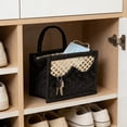 thumbnail image 1 of Foldable Fabric Storage Basket - Woven Collapsible Container for Clothing & Toys, Versatile organizer with Handle, Black, JKODE, 1 of 8