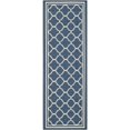 thumbnail image 1 of Safavieh Courtyard Navy Indoor Outdoor Rug - Runner 2'3" x 10', 1 of 6