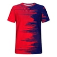 thumbnail image 5 of Qertyioot Hommes Imprimer Manches Courtes Col Rond T-shirt Casual Mode Manches Courtes Dégagement, 5 of 5