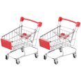 thumbnail image 2 of Miangastore 2 Pcs Mini Chariot de Magasinage Jouets Chariot de Simulation Drôle Paniers de Rangement pour Bricoles, 2 of 8