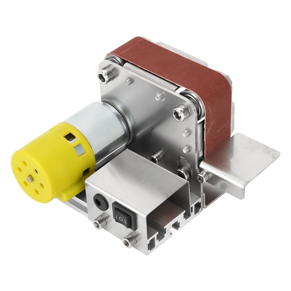 Mini Belt Machine, Electric Belts Sander Brass Motor Desktop Grinder Stability For Workpiece Grinding US Plug 795 150W