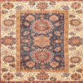 thumbnail image 1 of Ahgly Company Indoor Square Abstract Yellow Oriental Area Rugs, 8' Square, 1 of 6