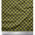 thumbnail image 1 of Soimoi Poly Georgette Fabric Check & Floral Artistic Fabric Prints By Yard 42 Inch Wide, 1 of 3