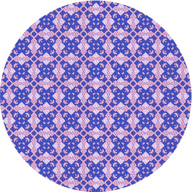 Ahgly Company Tapis d'Intérieur Ronds de Style Transitionnel Lavables à la Machine, Rose Blush, 8 Pieds Rond
