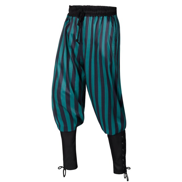 TIMIFIS Men's Ankle Banded Pants Medieval Pirate Costume Trousers Renaissance Gothic Pants-GreenFall
