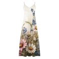 thumbnail image 4 of Ovzne Robes d'Été pour Femmes Robe Femmes Robes d'Été pour Femmes Robe Imprimée Sans Manches Col Rond Robe Décontractée Robes Grande Taille Robe Imprimée Liquidation, 4 of 5