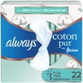 thumbnail image 2 of Always Pure Cotton with FlexFoam Pads, Size 3, Extra Heavy, with Wings, Unscented, 2 of 17