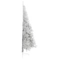 thumbnail image 2 of vidaXL Artificial Half Christmas Tree with Stand Silver 240 cm PET, 2 of 5