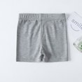 thumbnail image 2 of Kids Girls Dance Shorts Solid Color Breathable Bike Shorts Grey 8-9 Years, 2 of 4