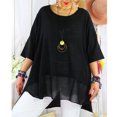 thumbnail image 3 of Jovati T-Shirt à Manches Courtes à Col Rond pour Femmes, Mélange Coton-Lin, Haut Décontracté Respirant à Imprimé, Coupe Ample, Longueur Régulière, Style à Enfiler, 3 of 7